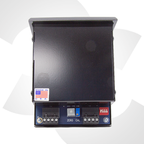 Digital load meter DM-100 with red display on a white background Top View